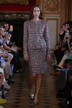 PFW - Nothing Nine Runway A model walks the runway during the Nothing Nine Womenswear Spring Summer 2024 show as part of Paris Fashion Week on October 03, 2023 in Paris, France. Photo by Alain-Gil Gonzalez ABACAPRESS..COM Paris France  Copyright: xGonzalezxAlain-Gil ABACAx