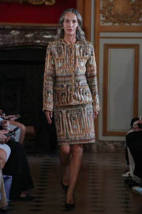PFW - Nothing Nine Runway A model walks the runway during the Nothing Nine Womenswear Spring Summer 2024 show as part of Paris Fashion Week on October 03, 2023 in Paris, France. Photo by Alain-Gil Gonzalez ABACAPRESS..COM Paris France  Copyright: xGonzalezxAlain-Gil ABACAx