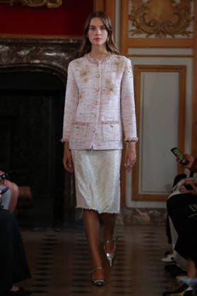 PFW - Nothing Nine Runway A model walks the runway during the Nothing Nine Womenswear Spring Summer 2024 show as part of Paris Fashion Week on October 03, 2023 in Paris, France. Photo by Alain-Gil Gonzalez ABACAPRESS..COM Paris France  Copyright: xGonzalezxAlain-Gil ABACAx