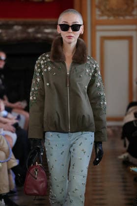 PFW - Nothing Nine Runway A model walks the runway during the Nothing Nine Womenswear Spring Summer 2024 show as part of Paris Fashion Week on October 03, 2023 in Paris, France. Photo by Alain-Gil Gonzalez ABACAPRESS..COM Paris France  Copyright: xGonzalezxAlain-Gil ABACAx