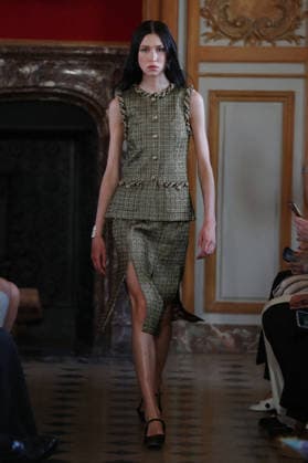 PFW - Nothing Nine Runway A model walks the runway during the Nothing Nine Womenswear Spring Summer 2024 show as part of Paris Fashion Week on October 03, 2023 in Paris, France. Photo by Alain-Gil Gonzalez ABACAPRESS..COM Paris France  Copyright: xGonzalezxAlain-Gil ABACAx