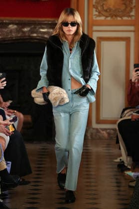 PFW - Nothing Nine Runway A model walks the runway during the Nothing Nine Womenswear Spring Summer 2024 show as part of Paris Fashion Week on October 03, 2023 in Paris, France. Photo by Alain-Gil Gonzalez ABACAPRESS..COM Paris France  Copyright: xGonzalezxAlain-Gil ABACAx