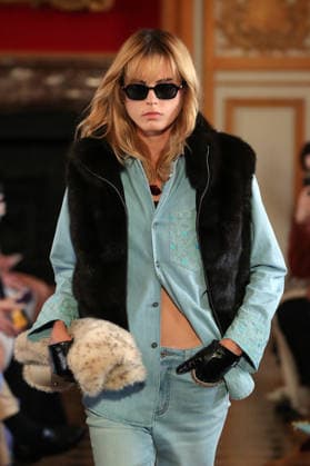 PFW - Nothing Nine Runway A model walks the runway during the Nothing Nine Womenswear Spring Summer 2024 show as part of Paris Fashion Week on October 03, 2023 in Paris, France. Photo by Alain-Gil Gonzalez ABACAPRESS..COM Paris France  Copyright: xGonzalezxAlain-Gil ABACAx