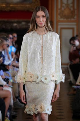 PFW - Nothing Nine Runway A model walks the runway during the Nothing Nine Womenswear Spring Summer 2024 show as part of Paris Fashion Week on October 03, 2023 in Paris, France. Photo by Alain-Gil Gonzalez ABACAPRESS..COM Paris France  Copyright: xGonzalezxAlain-Gil ABACAx