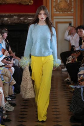 PFW - Nothing Nine Runway A model walks the runway during the Nothing Nine Womenswear Spring Summer 2024 show as part of Paris Fashion Week on October 03, 2023 in Paris, France. Photo by Alain-Gil Gonzalez ABACAPRESS..COM Paris France  Copyright: xGonzalezxAlain-Gil ABACAx