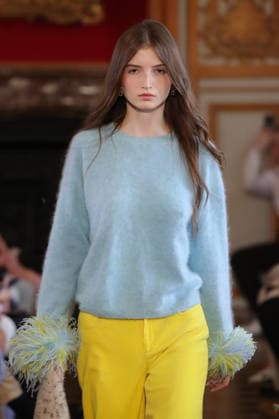 PFW - Nothing Nine Runway A model walks the runway during the Nothing Nine Womenswear Spring Summer 2024 show as part of Paris Fashion Week on October 03, 2023 in Paris, France. Photo by Alain-Gil Gonzalez ABACAPRESS..COM Paris France  Copyright: xGonzalezxAlain-Gil ABACAx