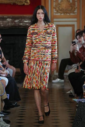 PFW - Nothing Nine Runway A model walks the runway during the Nothing Nine Womenswear Spring Summer 2024 show as part of Paris Fashion Week on October 03, 2023 in Paris, France. Photo by Alain-Gil Gonzalez ABACAPRESS..COM Paris France  Copyright: xGonzalezxAlain-Gil ABACAx