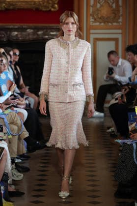 PFW - Nothing Nine Runway A model walks the runway during the Nothing Nine Womenswear Spring Summer 2024 show as part of Paris Fashion Week on October 03, 2023 in Paris, France. Photo by Alain-Gil Gonzalez ABACAPRESS..COM Paris France  Copyright: xGonzalezxAlain-Gil ABACAx