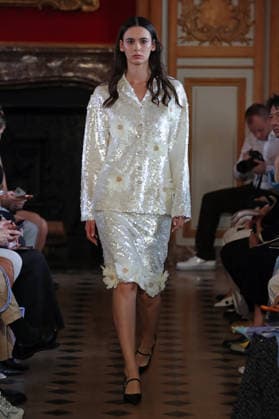 PFW - Nothing Nine Runway A model walks the runway during the Nothing Nine Womenswear Spring Summer 2024 show as part of Paris Fashion Week on October 03, 2023 in Paris, France. Photo by Alain-Gil Gonzalez ABACAPRESS..COM Paris France  Copyright: xGonzalezxAlain-Gil ABACAx
