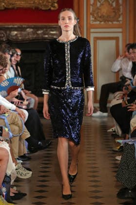 PFW - Nothing Nine Runway A model walks the runway during the Nothing Nine Womenswear Spring Summer 2024 show as part of Paris Fashion Week on October 03, 2023 in Paris, France. Photo by Alain-Gil Gonzalez ABACAPRESS..COM Paris France  Copyright: xGonzalezxAlain-Gil ABACAx