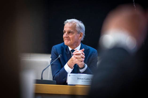 Epstein hearing begins in the Storting, Oslo, September 30, 2026. Prime Minister Jonas Gahr Store (Ap) during the Storting’s Control and Constitutional Committee’s public hearing on practices at the Ministry of Foreign Affairs and Jeffrey Epstein’s network in Norway. Photo: Heiko Junge, NTB, Oslo, Norway 0S NL29FPNI EDITORIAL USE ONLY Ref BNC POL0S NL29FPNI jpg  Copyright: xHeikoxJungex xNTBx
