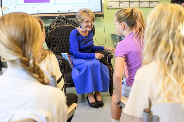 Apeldoorn, The Netherlands, 2026-09-30 08:36:09 APELDOORN , 30-09-2026, KBS Hertog van Gelre Princess Margriet reads aloud during Children s Book Week at KBS Hertog van Gelre in Apeldoorn. After the opening of Children s Book Week, Princess Margriet reads to the pupils of group 6B. The theme of Children s Book Week is Spotlight on! . KBS Hertog van Gelre has approximately 370 pupils, divided into 16 groups. PHOTO: NLBeeld Patrick van Emst Credit: NL Beeld Patrick van Emst  Copyright: xx x