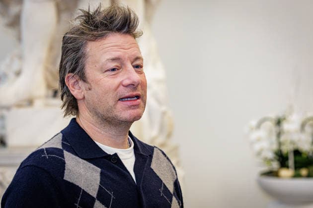 September 30, 2026 Düsseldorf Celebrity chef Jamie Oliver visits Düsseldorf City Hall Düsseldorf City Hall North Rhine-Westphalia Germany
