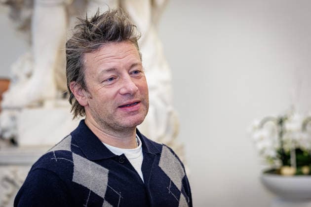 September 30, 2026 Düsseldorf Celebrity chef Jamie Oliver visits Düsseldorf City Hall Düsseldorf City Hall North Rhine-Westphalia Germany