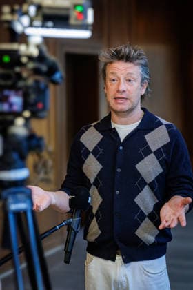 September 30, 2026 Düsseldorf Celebrity chef Jamie Oliver visits Düsseldorf City Hall Düsseldorf City Hall North Rhine-Westphalia Germany