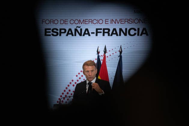 Felipe VI and Macron Speak at the France-Spain Trade and Investment Forum The President of the French Republic, Emmanuel Macron, during the Spain-France Trade and Investment Forum at the Ministry of Economy, Trade, and Business on September 30, 2026, in Madrid, Spain. The Forum, organized to coincide with the President of the French Republic’s visit to Spain, is a business event dedicated to identifying opportunities for collaboration and strengthening partnerships in priority sectors for both countries. SEPTEMBER 30, 2026 Fernando Sá Madrid, Spain Copyright: xFernandoxSanchezx 7810038