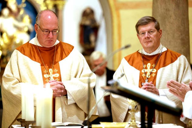 Christian Würtz and Stephan Burger at the worship service on the third day of the fall plenary assembly of the German Bishops Conference at St. Michael s Church in Fulda, September 30, 2026 Foto:xP.xBackx xFuturexImagex bischofskonferenz_6723