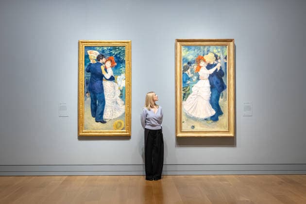 Renoir and Love at the National Gallery, London, UK 30 September 2026 Pierre-Auguste Renoir s Dance at Bougival, 1883, (left) and Dance in the Country, 1883 (right) on display at the press preview of Renoir and Love at the National Gallery, London, UK, on 30 September 2026. The work, on loan from the Museum of Fine Arts, Boston, is among 45 paintings in the most significant exhibition of Renoir s work in the UK for 20 years, on view from 3 October 2026 until 31 January 2027., Credit:PETE SPELLER Avalon  Copyright: xPETExSPELLERx xAvalonx 1139422253