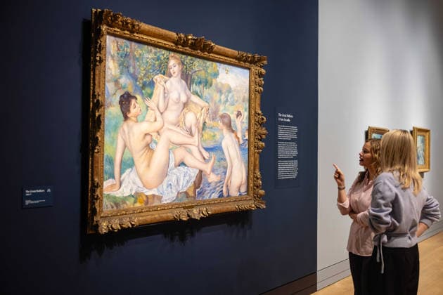 Renoir and Love at the National Gallery, London, UK 30 September 2026 Pierre-Auguste Renoir s The Great Bathers, 1884 87, on display at the press preview of Renoir and Love at the National Gallery, London, UK, on 30 September 2026. The monumental work, on loan from the Philadelphia Museum of Art, marks the end of Renoir s Impressionist season and the beginning of a new phase in his career, and is a highlight of the most significant exhibition of Renoir s work in the UK for 20 years, on view from 3 October 2026 until 31 January 2027., Credit:PETE SPELLER Avalon  Copyright: xPETExSPELLERx xAvalonx 1139422420