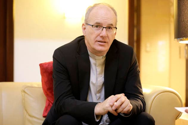 Interview with Christian Würtz, who will become Bishop of Eichstätt on October 4, at the fall plenary assembly of the German Bishops Conference at the Maritim Hotel in Fulda, September 30, 2026 Foto:xP.xBackx xFuturexImagex wuertz_6911