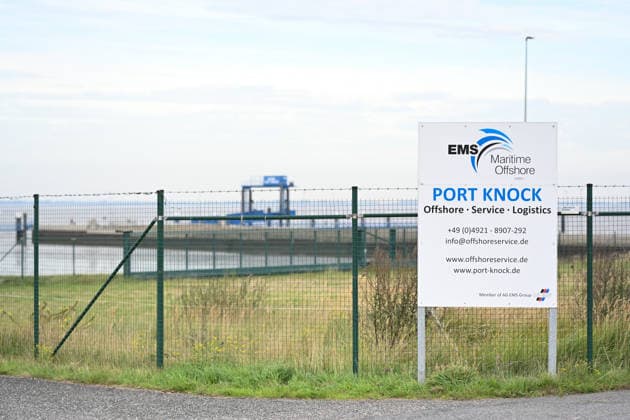 A military port for the Navy is to be built at Rysumer Nacken. View of Rysumer Nacken. A new military port for the Navy is to be built in Emden, East Frisia. The new naval port will require 40 Copyright: xdiebildwerftx