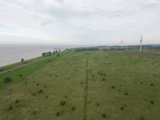 A military port for the Navy is to be built at Rysumer Nacken. View of Rysumer Nacken. A new military port for the Navy is to be built in Emden, East Frisia. The new naval port will require 40 Copyright: xdiebildwerftx