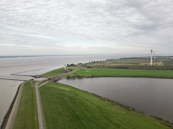 A military port for the Navy is to be built at Rysumer Nacken. View of Rysumer Nacken. A new military port for the Navy is to be built in Emden, East Frisia. The new naval port will require 40 Copyright: xdiebildwerftx