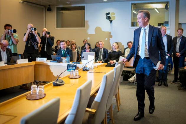 Epstein hearing begins in the Storting, Oslo, September 30, 2026. Former Høyre Foreign Minister Borge Brende during the Storting’s Control and Constitutional Committee’s public hearing on practices at the Ministry of Foreign Affairs and Jeffrey Epstein’s network in Norway. Photo: Heiko Junge, NTB Oslo, Norway PKQvK7o5dwE EDITORIAL USE ONLY Ref BNC POLPKQvK7o5dwE jpg  Copyright: xHeikoxJungex xNTBx