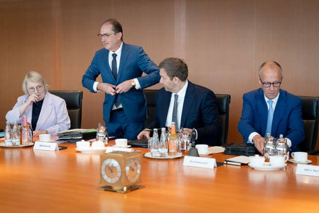 Cabinet meeting, Federal Government, Kickoff, Cabinet meeting, Federal Government, Federal Chancellor, Friedrich Merz, Lars Klingbeil, Federal Minister of Finance, Vice Chancellor, Alexander Dobrindt, Federal Minister of the Interior, Parliamentary State Secretary, Katja Mast Berlin Berlin GER
