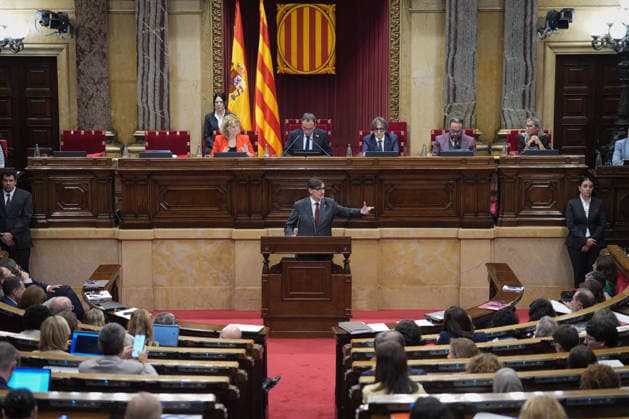 The General Policy Debate Continues in the Parliament of Catalonia The president of the Catalan Government, Salvador Illa, during the General Policy Debate in the Parliament of Catalonia on September 30, 2026, in Barcelona, Catalonia, Spain. The Parliament is entering the second day of the General Policy Debate, during which discussions will continue on proposals regarding housing, regional financing, and education management. SEPTEMBER 30, 2026, Spain Copyright: xDavidxZorrakinox 7810465