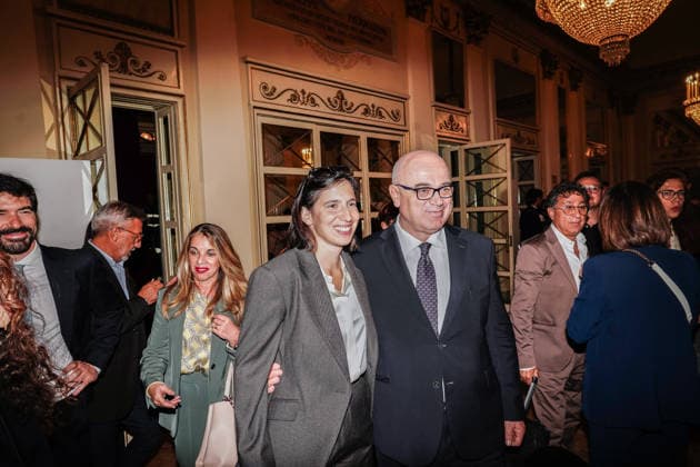 IPA89141180 - MILAN, September 30, 2026 President of the Republic Sergio Mattarella at Milan™s Teatro alla Scala for the celebrations marking the 120th anniversary of the CGIL labor union. Pictured: Democratic Party Secretary Elly Schlein.  Copyright: xEmanuelexRobertoxDexCarlix xx IPA89141180