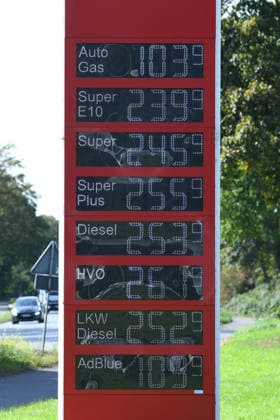 Gas Prices Before the Gas Rebate in Dinslaken, North Rhine-Westphalia Current Gas Prices as of September 30, 2026, at 12:41 p.m. xRx
