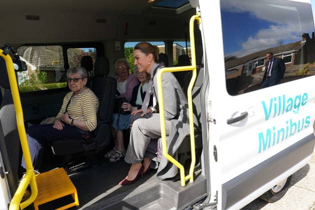 The Princess of Wales visited West Sussex Minibus, a volunteer-led community transport group, which acts as a vital lifeline for people who cannot easily access public transport due to isolation, mobility challenges or financial barriers. The Princess™s visit highlighted the role community transport plays in bringing people together. .Pool picture: Arthur Edwards. The Sun, Credit:Unknown PA ROTA - B68 Avalon  Copyright: xUnknownx xPAxROTAx-xB68x xAvalonx 1139455988