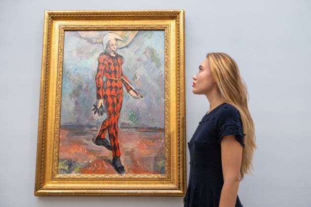 September 30, 2026, London, England, United Kingdom: Paul Cezanne Arlequin , estimated at around USD 120 million, is seen during a preview of the Blaquier-Arrieta Collection at Sotheby s in London, Britain, September 30, 2026. The collection of 12 largely unseen Impressionist and Modern works will be offered at auction in New York in November. London United Kingdom  - ZUMAk172 20260930_zip_k172_009 Copyright: xThomasxKrychx