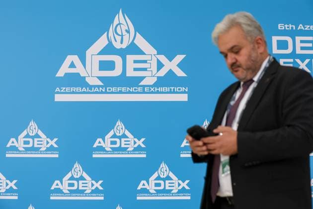 30.09.2026. Azerbaijan. Baku. Visitors at the Azerbaijan International Defense Industry Exhibition ADEX 2026. Alexey Belkin NEWS.ru BelkinxAlexey
