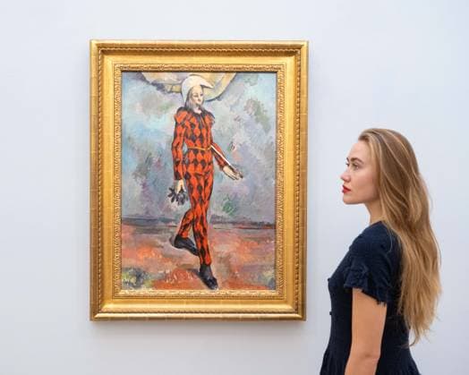 September 30, 2026, London, England, United Kingdom: Paul Cezanne Arlequin , estimated at around USD 120 million, is seen during a preview of the Blaquier-Arrieta Collection at Sotheby s in London, Britain, September 30, 2026. The collection of 12 largely unseen Impressionist and Modern works will be offered at auction in New York in November. London United Kingdom - ZUMAk172 20260930_zip_k172_016 Copyright: xThomasxKrychx