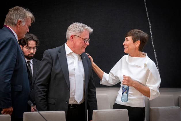 Epstein hearing begins in the Storting, Oslo, September 30, 2026. Høyre leader Ine Eriksen Soreide during the Storting’s Control and Constitutional Committee’s public hearing on practices at the Ministry of Foreign Affairs and Jeffrey Epstein’s network in Norway. Photo: Heiko Junge, NTB, Oslo, Norway 9zGLtiVMExY EDITORIAL USE ONLY Ref BNC POL9zGLtiVMExY jpg  Copyright: xHeikoxJungex xNTBx