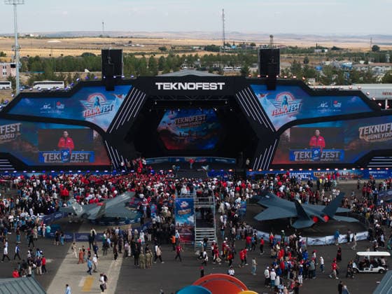 TEKNOFEST Southeast in Turkiye s Sanliurfa SANLIURFA, TURKIYE - SEPTEMBER 30: An aerial view of TEKNOFEST Southeast, the world’s largest aviation, space, and technology festival, as it opens its doors to visitors for its 15th edition at Sanliurfa GAP Airport in Sanliurfa, Turkiye, on September 30, 2026. Adem Kutucu Anadolu Sanliurfa Turkey. Editorial use only. Please get in touch for any other usage.  Copyright: x2026xAnadoluxAdemxKutucux