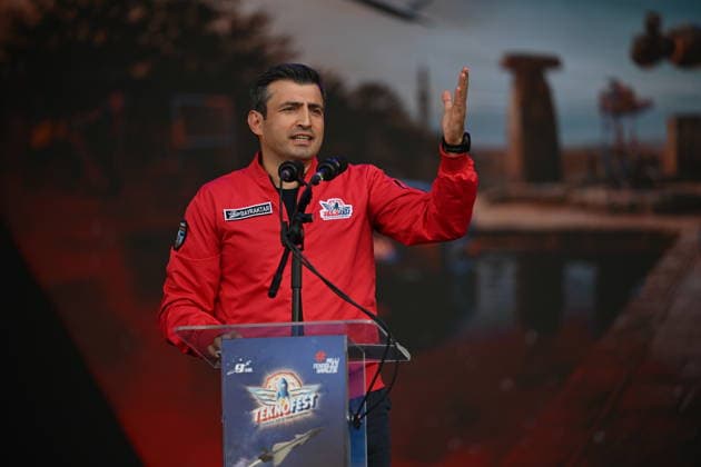 TEKNOFEST Southeast in Turkiye s Sanliurfa SANLIURFA, TURKIYE - SEPTEMBER 30: Selcuk Bayraktar, Chairman of the Board of Trustees of T3 Foundation and Chairman of the Board of TEKNOFEST, speaks during the opening ceremony of the Turkiye’s premier technology and aviation event TEKNOFEST at GAP Airport in Sanliurfa, Turkiye on September 30, 2026. Harun Ozalp Anadolu Sanliurfa Turkey. Editorial use only. Please get in touch for any other usage.  Copyright: x2026xAnadoluxHarunxOzalpx