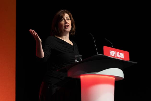 Labour Party Conference in Liverpool Education Secretary Lucy Powell on stage at the Labour Party Conference at the ACC Liverpool. Picture date: Wednesday September 30, 2026., Credit:John Johnson Avalon  Copyright: xJohnxJohnsonx xAvalonx 1139473601