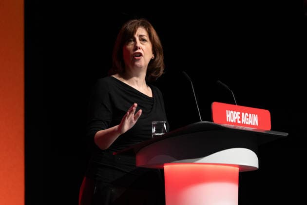 Labour Party Conference in Liverpool Education Secretary Lucy Powell on stage at the Labour Party Conference at the ACC Liverpool. Picture date: Wednesday September 30, 2026., Credit:John Johnson Avalon  Copyright: xJohnxJohnsonx xAvalonx 1139473617