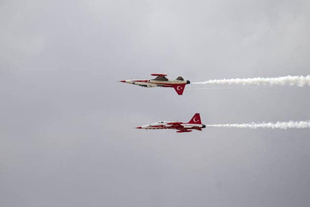 TEKNOFEST Southeast in Turkiye s Sanliurfa SANLIURFA, TURKIYE - SEPTEMBER 30: The Turkish Stars aerobatic team performs a demonstration flight during TEKNOFEST Southeast, world s largest aviation, space, and technology festival at the Sanliurfa GAP Airport for its 15th edition in Sanliurfa, Turkiye on September 30, 2026 Ozkan Bilgin Anadolu Sanliurfa Turkey. Editorial use only. Please get in touch for any other usage.  Copyright: x2026xAnadoluxOzkanxBilginx