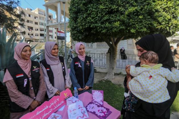 RECORD DATE NOT STATED Pink October Breast Cancer Awareness Campaign Launched at Al-Ahli Arab Hospital in Gaza (INT) Pink October Breast Cancer Awareness Campaign Launched at Al-Ahli Arab Hospital in Gaza. September 30, 2026, Gaza, Palestine: The Pink October breast cancer awareness and screening campaign is launched at Al-Ahli Arab Hospital in Gaza City in partnership with the Egyptian Relief Committee. The campaign aims to raise awareness about breast cancer and promote early detection and screening among women. Credit: Hashem Zimmo TheNews2(Foto: Hashem Zimmo Thenews2 imago images) Pink October Breast Cancer Awareness Campaign Launched at Al-Ahli Arab Hospital in Gaza  Copyright: xHashemxZimmox