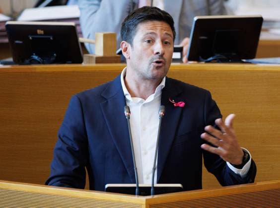 MR Nicolas Tzanetatos pictured during a plenary session of the Walloon Parliament in Namur, Wednesday 30 September 2026, in Namur.  BENOITxDOPPAGNE 188351427
