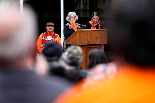 September 30, 2026, Ottawa, On, CAN: Gov. Gen. Louise Arbour speaks during the re-raising of the Survivor s Flag ceremony on Parliament Hill in Ottawa, on National Day for Truth and Reconciliation, Wednesday, Sept. 30, 2026. Ottawa CAN  - ZUMAc35_ 20260930_zaf_c35_003 Copyright: xJustinxTangx