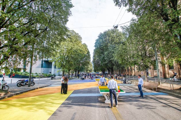 IPA89147158 - MILAN, September 30, 2026 - Inauguration of the new school plaza, designed for school use, traffic management, and pedestrian traffic, located at the corner of Via Gattamealta and Via Faravelli, in front of the Pietro Micca Elementary School.  Copyright: xEmanuelexRobertoxDexCarlix xx IPA89147158