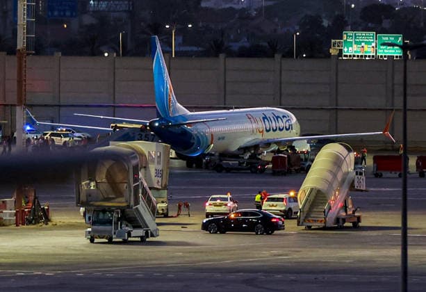 Flydubai flight from Dubai to Tel Aviv lands at Ben Gurion Airport after Saudi Arabia diversion TEL AVIV, ISRAEL - SEPTEMBER 30: A replacement Flydubai plane lands at Ben Gurion Airport in Tel Aviv, Israel, carrying passengers from flight FZ1073, which was diverted to Saudi Arabia after transmitting an emergency code while flying through Jordanian airspace, on September 30, 2026. Nir Keidar Anadolu Tel Aviv Israel. Editorial use only. Please get in touch for any other usage.  Copyright: x2026xAnadoluxNirxKeidarx