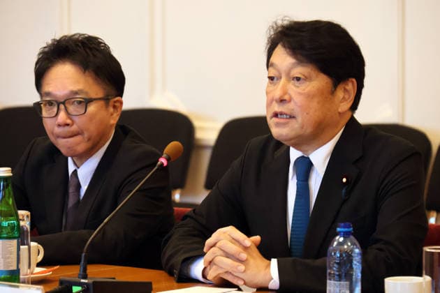 Former Japanese Minister of Defence and member of the House of Representatives in Japan’s National Diet, Itsunori Onodera (R), together with representatives of the Liberal Democratic Party in Japan’s National Diet, attends a meeting with Ukrainian Minister of Foreign Affairs Andrii Sybiha at the Ukrainian Foreign Ministry building in Kyiv, Ukraine, September 30, 2026. (Photo by Pavlo Bahmut Ukrinform) Ukrainian Foreign Minister meets Japanese parliamentary delegation in Kyiv  Copyright: xPavloxBahmutx