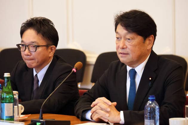 Former Japanese Minister of Defence and member of the House of Representatives in Japan’s National Diet, Itsunori Onodera (R), together with representatives of the Liberal Democratic Party in Japan’s National Diet, attends a meeting with Ukrainian Minister of Foreign Affairs Andrii Sybiha at the Ukrainian Foreign Ministry building in Kyiv, Ukraine, September 30, 2026. (Photo by Pavlo Bahmut Ukrinform) Ukrainian Foreign Minister meets Japanese parliamentary delegation in Kyiv  Copyright: xPavloxBahmutx
