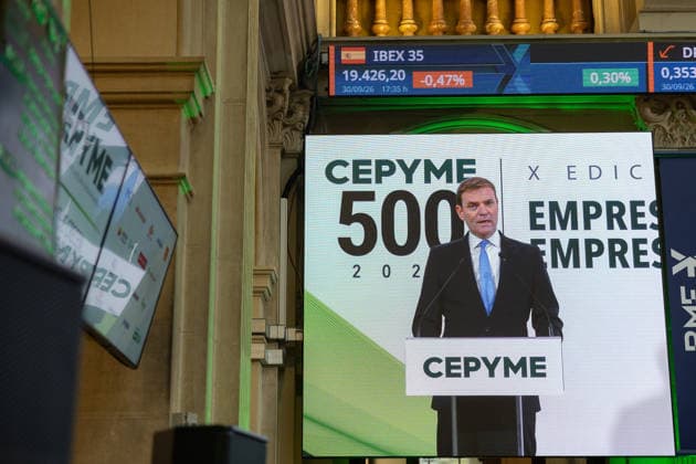 Garamendi Speaks at the Cepyme500 Event BME Director Juan Ramón Flames speaks at the Cepyme500 event on September 30, 2026, in Madrid, Spain. CEPYME500 is an initiative of the Spanish Confederation of Small and Medium-Sized Enterprises that identifies, selects, and promotes the 500 leading Spanish SMEs in business growth each year. SEPTEMBER 30, 2026 GARAMENDI CEOE CEPYME ENTREPRENEURS COMPANIES ECONOMY Jesús Hellí Madrid Madrid, Spain  Copyright: xJesusxHellinx 7811289